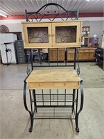 Iron and Wood Bakers Rack