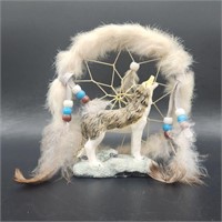 Wolf Dreamcatcher (real feathers)