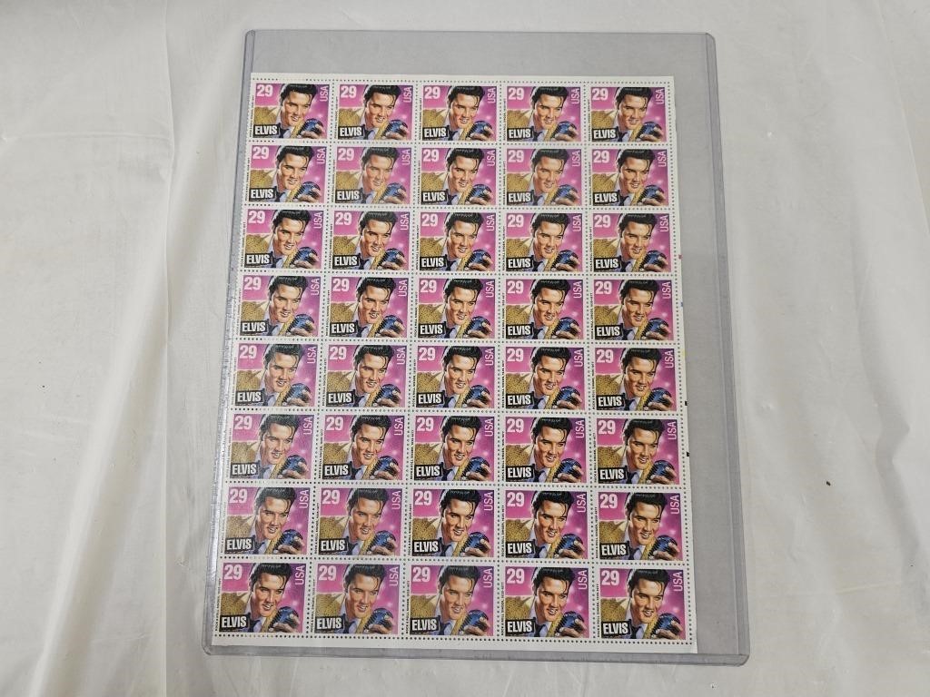 Elvis Presley Uncut Postage Stamp Sheet