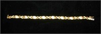 Ladies 14 K Fancy Link Bracelet 7" L, 11.5 Grams,