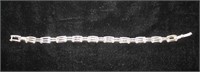 Ladies 925 Sterling Open Link Bracelet, 8" L,