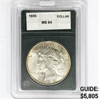 1935 Silver Peace Dollar MS64