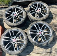 (4) Nokian 255/35R20 97R XL Tires On Jaguar Rims