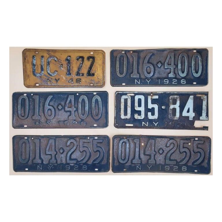 Lot of Vintage New York License Plates