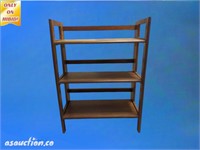 Three-tiered collapsible bookcase 28 in by 39-in