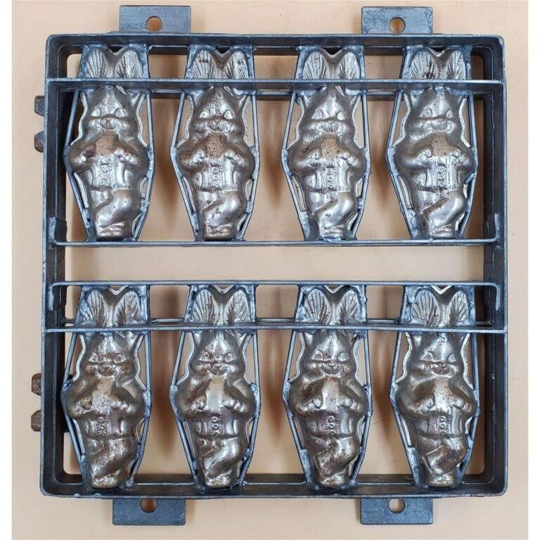 Vintage Chocolate Mold of Easter Bunnies