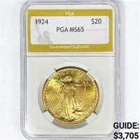 1924 $20 Gold Double Eagle PGA MS65