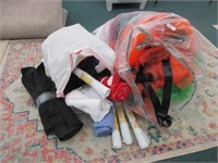 Two large bags of felt and fabric