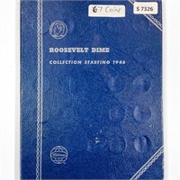 1946-1978 Roosevelt Dime Book (67 Coins)