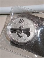 Fine Silver 2011 Canada $20 NO TAX Coin