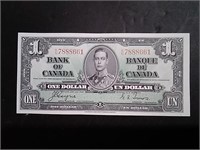 1937 Canada Unc $1 Banknote