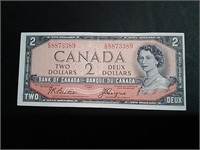 1954 Canada Devil's Face $2 Banknote