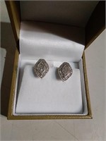 Sterling Silver Pierced Earrings Stamped 925