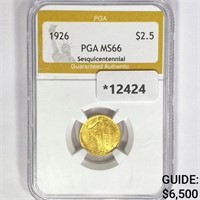 1926 $3 Gold Piece PGA MS66