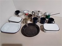 Lot Of Kitchen Ware Mostly Enamel