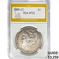 1889-CC Morgan Silver Dollar PGA VF25