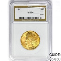 1912 $10 Gold Eagle NGS MS64