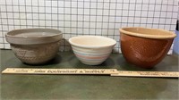 3 - crock bowls