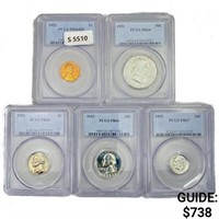 1953 US Proof Set (5 Coins) PCGS