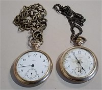 Pair Of Antique Gold Filled Pocket Watches W/