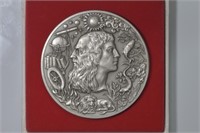 9,5 ozt Silver .999 Franklin Mint Calendar Round