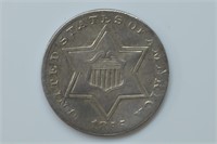 1855 Three Cent Silver