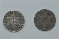 1860 and 1861 Three Cent Silver's
