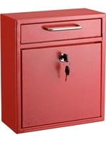 Adiroffice Steel Drop Box Wall-Mounted Mailbox