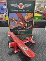Wings of Texaco Biplane die cast bank