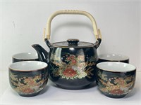 Exquisite Vintage Asahi Peacock Tea Set