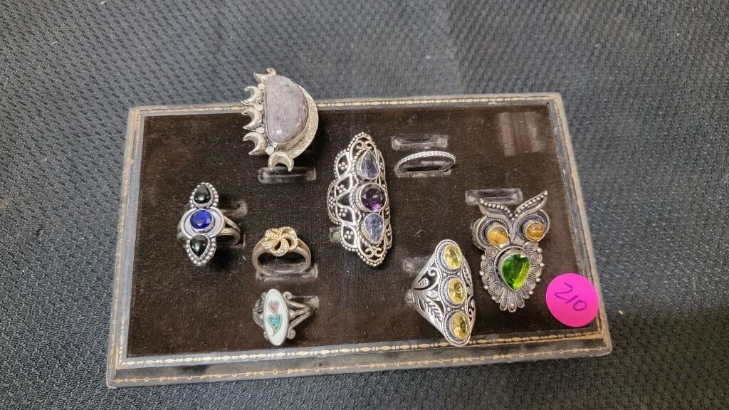 8 WOMENS ESTATE RING LOT