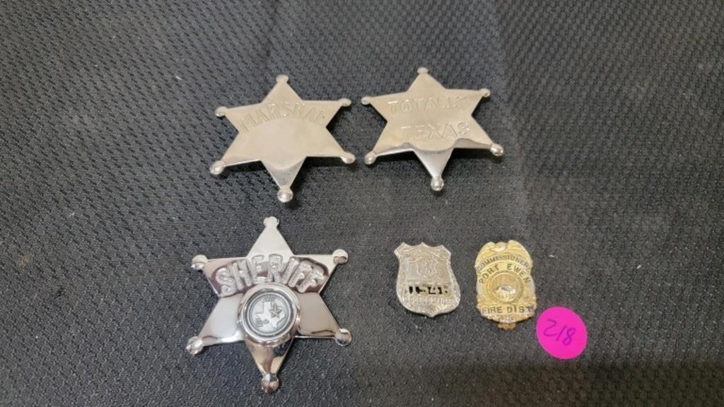 POLICE AND FIRE BADGES