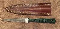Handmade Damascus Steel Fixed Blade Knife & Sheath