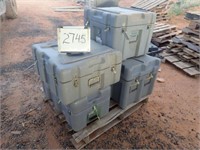 Qty (4) Military Hard Plastic Storage Cases