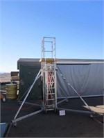 Qty (2) Pneumatic Up-Right Scaffolds Manlifts 28Ft