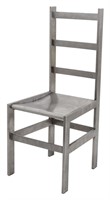 Modernist Stainless Steel Ladder Back Chair