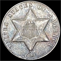1861 Silver Three Cent