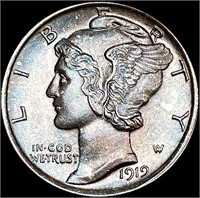 1919 Mercury Dime