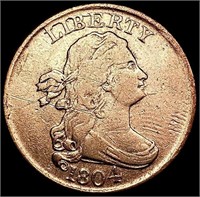 1804 Spike Chin Draped Bust Half Cent