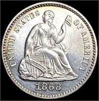 1868 Seated Liberty Half Dime