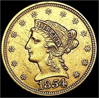 1854 $2.50 Gold Quarter Eagle