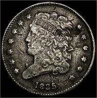 1835 Coronet Head Half Cent