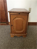 Mid Century Modern Wooden Storage Cabinet Table