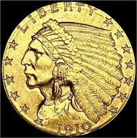 1910 $2.50 Gold Quarter Eagle