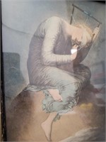 G.F. Watts "Hope" Colored Etching