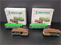 4 Wagons De Tramway Classic Streetcars HO Scale