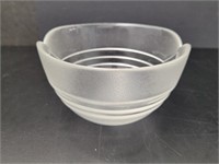 Thomas (Rosenthal) Ribbed Frosted Glass Bowl