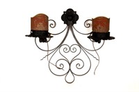 Vintage Cast Iron Electrified Wall Sconce