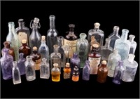 Antique & Vintage Glass Bottle Collection (30+)