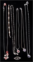 Sterling Silver Necklaces, Bracelet & Brooch
